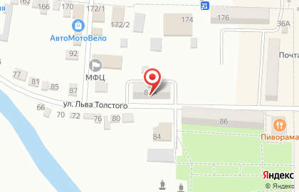 Межведомственный учётный центр на улице Толстого на карте