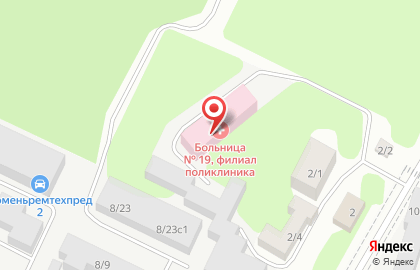 Областная больница №19 на Авторемонтной улице на карте
