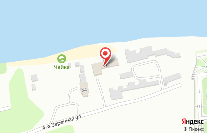 Лодочная станция Чайка на 4-ой Заречной улице на карте
