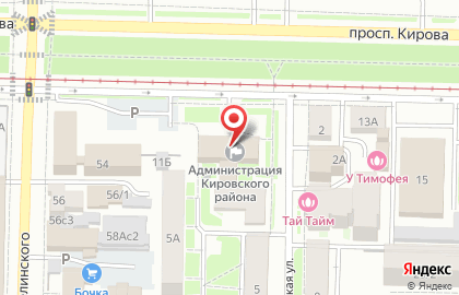 Территориальная избирательная комиссия Кировского района на проспекте Кирова на карте