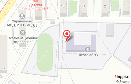 Средняя общеобразовательная школа №93 в Заводском районе на карте