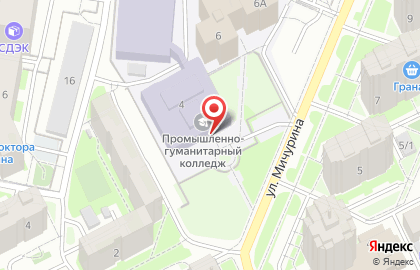 Избирательный участок №101 в переулке Мичурина на карте