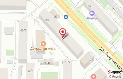 Киоск по ремонту обуви на улице Петровского на карте