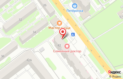 Стоматологическая клиника Семейный доктор на улице Космонавтов на карте