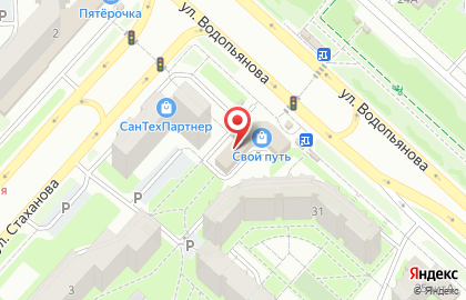 Магазин Правильный цыпленок на улице Водопьянова, 31а на карте