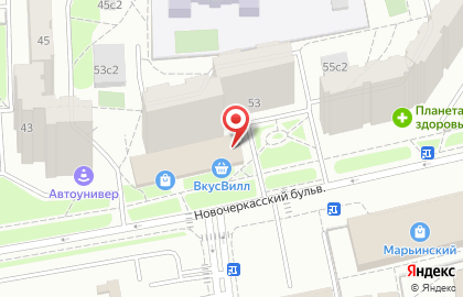 Магазин суши Суши wok на Новочеркасском бульваре на карте