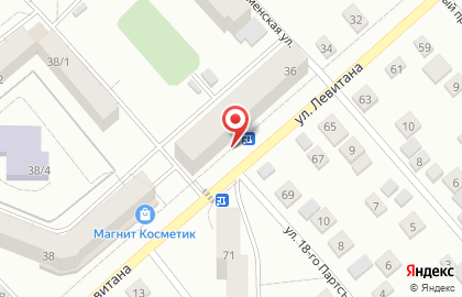 Продуктовый магазин Дворик на улице Левитана на карте