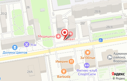 Секс-шоп Эротик Маркет на бульваре Комарова на карте