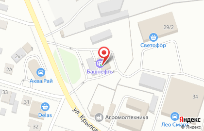 АЗС Башнефть на улице Крылова на карте