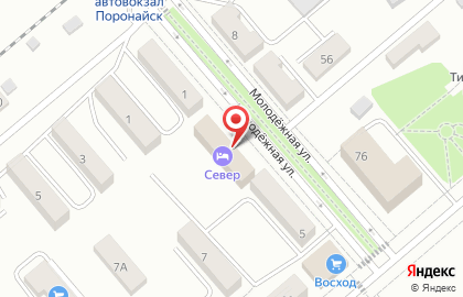 Ресторан Север на Молодёжной улице на карте