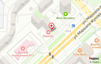 Центр коррекции зрения Оптик-Экспресс на улице Маршала Жукова на карте