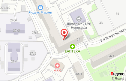 Габрис на 6-й Кожуховской улице на карте