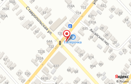 Супермаркет Пятёрочка на Ставропольской улице на карте
