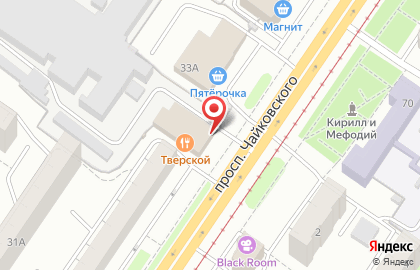 Магазин Булочная на проспекте Чайковского на карте