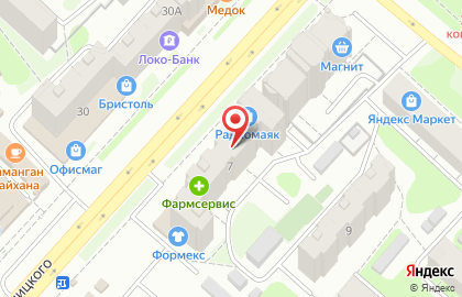 Универсальный магазин Июль на улице Богдана Хмельницкого на карте