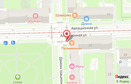 Киоск по продаже фруктов и овощей на Авиационной улице на карте