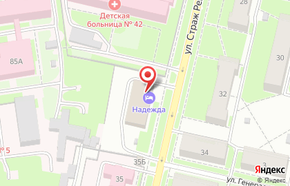 Финская сауна при ГК Надежда на улице Страж Революции на карте