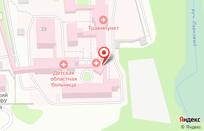 Больница Детская Областная Больница Калининградской Области в переулке Дмитрия Донского на карте