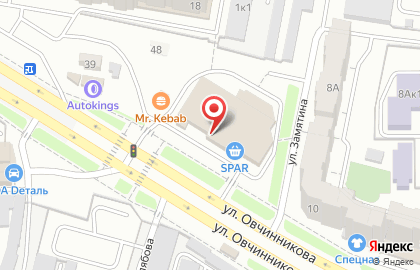 Банкомат Челиндбанк на улице Овчинникова на карте