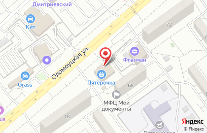 Торгово-монтажная фирма Интер-Окна на Оломоуцкой улице на карте