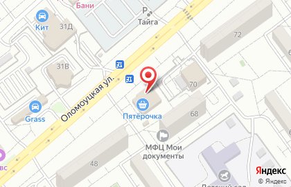 Супермаркет Радеж на Оломоуцкой улице на карте