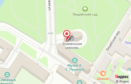 Знаменская церковь в Санкт-Петербурге на карте