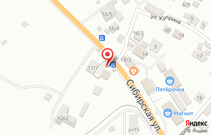 Пансионат Почта России на Сибирской улице на карте