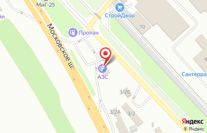 АГЗС на Московском шоссе на карте