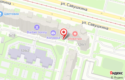 Парикмахерская Barber Jonny на улице Савушкина на карте