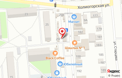 Киоск по продаже кондитерских изделий на Холмогорской улице на карте