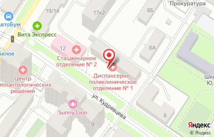 Ярославская областная наркологическая клиника на карте