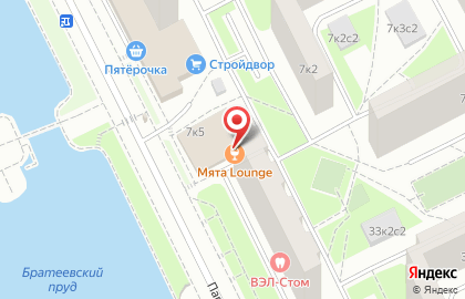 Кальян-бар Мята Lounge на Паромной улице на карте