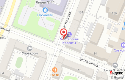 Супермаркет SPAR Express на улице Пушкина на карте