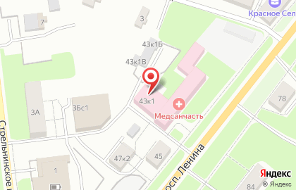 Наркологическая клиника НЕВА в Красном Селе на карте
