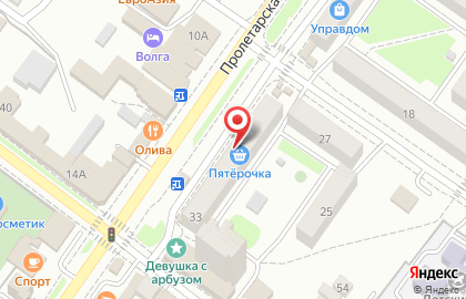 Салон сотовой связи 7 соток на Пролетарской улице на карте