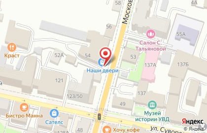 Магазин входных и межкомнатных дверей Наши двери на Московской улице на карте