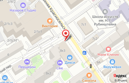 Магазин колбасных изделий Рублёвский в Красносельском районе на карте