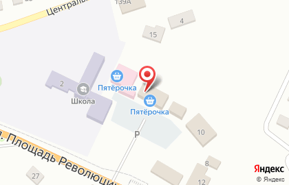 Супермаркет Пятёрочка на площади Революции, 3 на карте