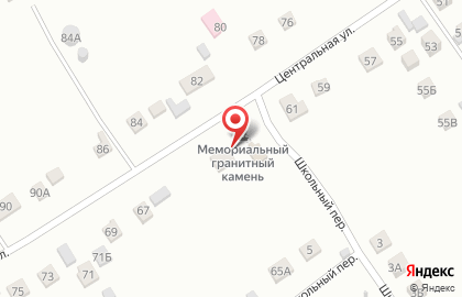 Продовольственный магазин Центральный на Центральной улице на карте