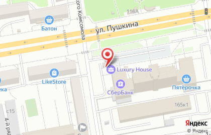 Кафе быстрого питания v Lavashe на улице Пушкина на карте