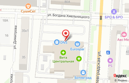 Супермаркет Eurospar в Ленинском районе на карте