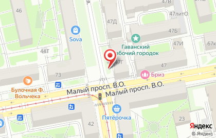 Киоск по продаже печатной продукции Роспечать на Гаванской улице, 47г киоск на карте