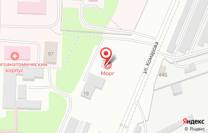 Городская похоронная служба Ксон на улице Комарова на карте