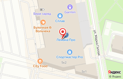 Синнабон на проспекте Испытателей на карте