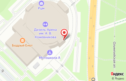 Магазин товаров для хоккея Хет-трик в Первомайском районе на карте