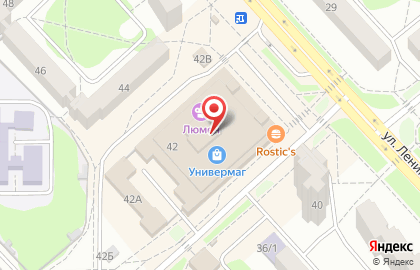 Зоомагазин Аквариум в ТЦ Универмаг на улице Ленина, 42 в Заречном на карте