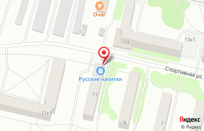 Магазин алкогольной продукции Русские Напитки на Спортивной улице на карте