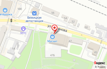 Магазин одежды и обуви Мирхенд на улице Ульянова на карте