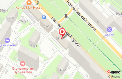 Клиника эстетической косметологии Элизиум на Нахимовском проспекте на карте