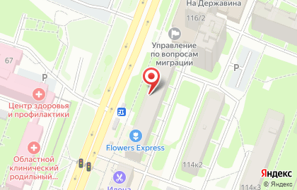 Продовольственный магазин на Большой Московской улице на карте